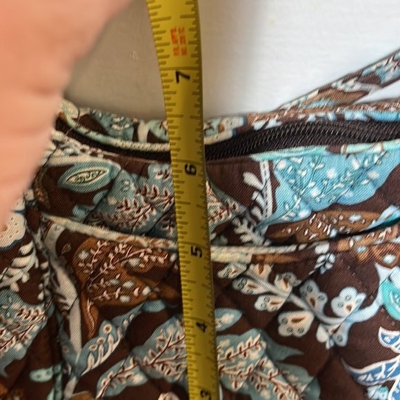 Vera Bradley small handbag in mostly brown and turquoise - Picture 10 of 11